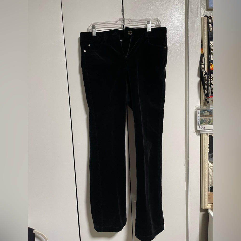 Yansi Fugel Black Flare & Wide Leg Velvet Jeans